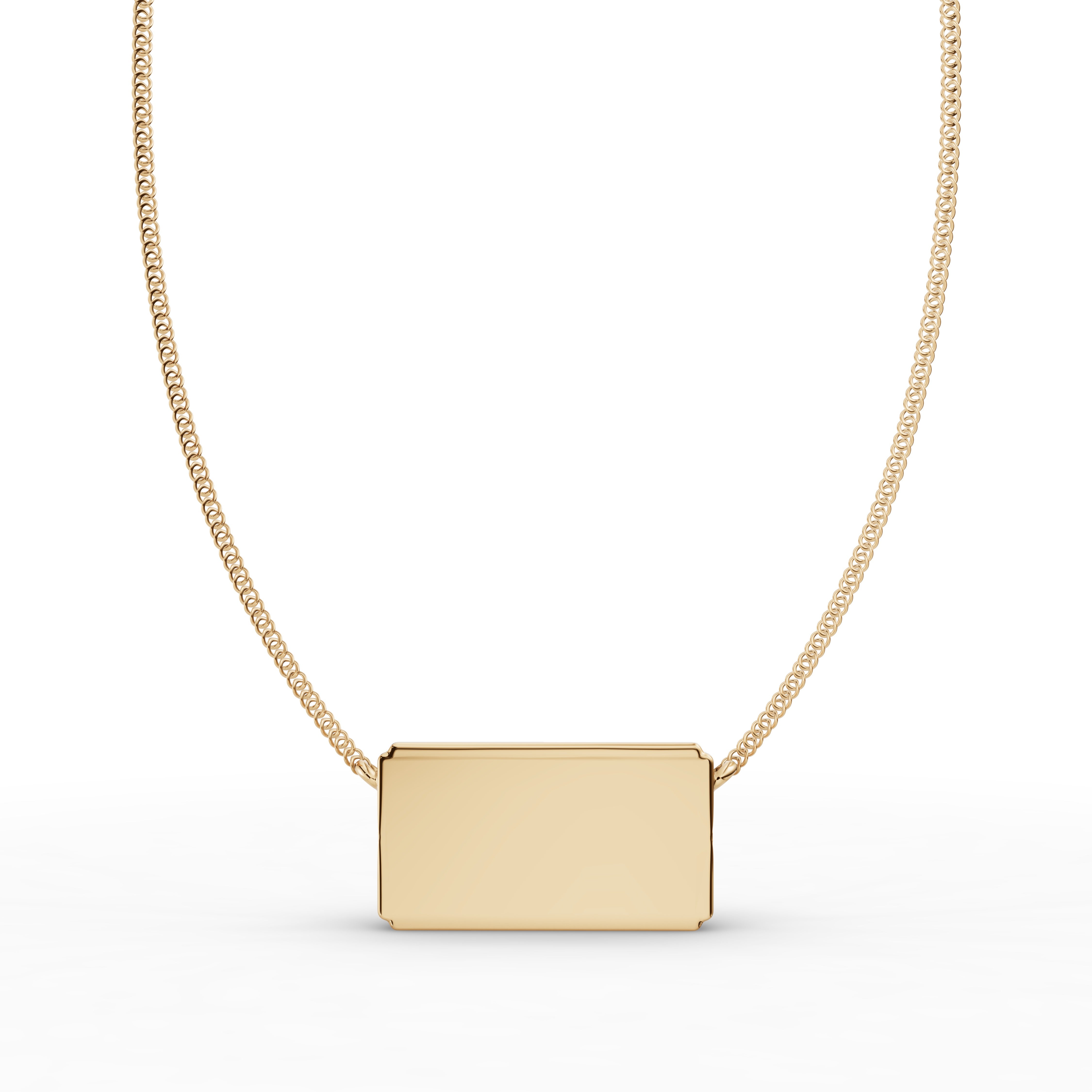 Lettre Douce Necklace, smooth flat reverse of the pendant #Gemstone_Diamond