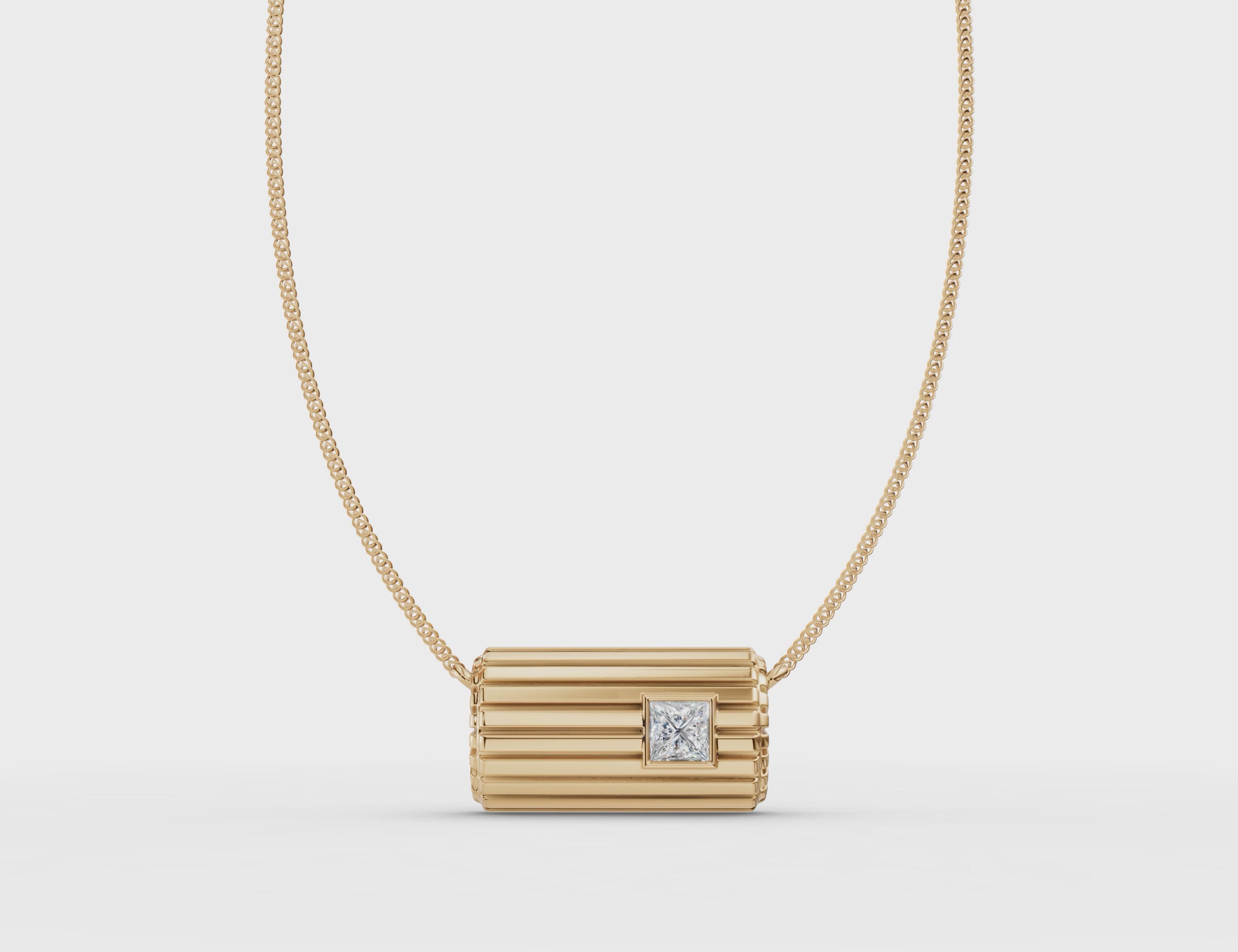 Lettre Douce Necklace, Diamond #Gemstone_Diamond